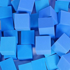 Trendbox 48Pcs 5" X 5" X 5" Foam Pit Blocks Foam Padding Blocks Foam Pit Cubes Sponge Foam Blocks For Amusement Park, Gymnastics, Freerunning And Parkour Courses - Dark Blue(New)