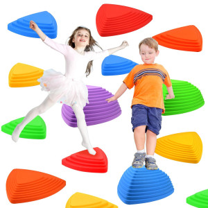 Gentle Monster Stepping Stones For Kids 11 Pcs Toddler Toys Indoor And Outdoor Balance Blocks, Coordination, Balance, Strength Skills Sensory Toys For Toddlers Ages 3 4 5 6 7 Years