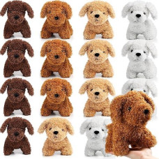 Syhood 16 Pcs Plush Dogs 7.87 Inches Stuffed Dogs Bulk Valentines Day Party Favor Gift Plush Stuffed Animal For Girls Boys New Year Goodie Bag Birthday Carnival Prize(Puppy Dog)