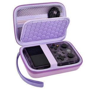 Paiyule Travel Case Compatible With Rg353V/ Rg353Vs/ R36S Retro Handheld Game Console, Handheld Emulator Storage Holder Organizer, Android Game Console Carrying Bag (Box Only) (Purple)