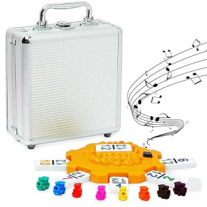 Yinlo Double 12 Colored Domino Set with Sound Effect, Travel