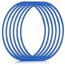 Shappy 6 Pcs Exercise Hoop Detachable Adjustable Plastic Toy Playground Toys Colored Hoop Circles For Teens Games Gymnastics Dog Agility Equipment Party Decor(28 Inch,Royal Blue)