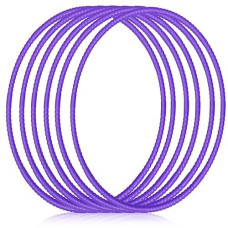 Shappy 6 Pcs Exercise Hoop Detachable Adjustable Plastic Toy Playground Toys Colored Hoop Circles For Teens Games Gymnastics Dog Agility Equipment Party Decor(24 Inch,Purple)