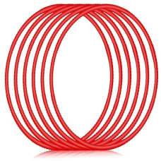 Shappy 6 Pcs Exercise Hoop Detachable Adjustable Plastic Toy Playground Toys Colored Hoop Circles For Teens Games Gymnastics Dog Agility Equipment Party Decor(28 Inch,Red)