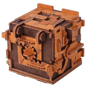 Wooden.City Challenging Escape Room Puzzle Box - Hard Puzzle Box - Clue Box Escape Puzzle - Difficult Puzzle Box - 3D Escape Room Puzzle - Brain Teaser Gift Box - Escape Room Box - Steampunk