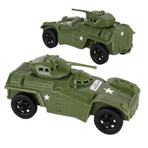 Timmee Recon Patrol Armored Cars - Od Green Plastic Army Men Scout Vehicles