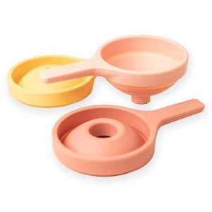 Inspire My Play 3 X Green Collapsible Silicone Funnels For Kids - Sensory Play Funnel Toys For Kids - Pouring Toys For Toddlers - Food Safe Sensory Bin Tools And Accessories