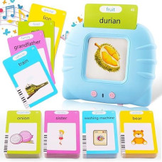 Talking Flash Cards For Toddlers 1-3 Years Old, 224 Sight Words, Autism Sensory Toys For Autistic Children,Learning Montessori Toys, Educational Preschool Gifts For Kids Ages 1 2 3 4 5 6