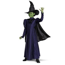 Wicked Elphaba Costume For Girls Deluxe Official Wicked Elphaba Costume Cape And Hat Kids Size 1012