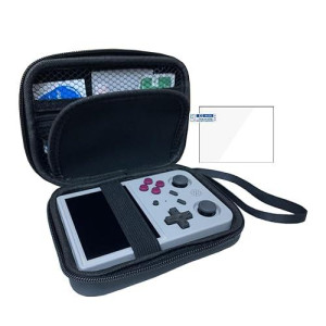 Xmaspanda Carrying Case With Screen Protector For Rg353V / Xu10 / Rg35Xx / Rg353Vs / R36S Handheld Game Console, Rg353V / Rg35Xx Portable Game Console Storage Case, Retro Game Console Carrying Bag