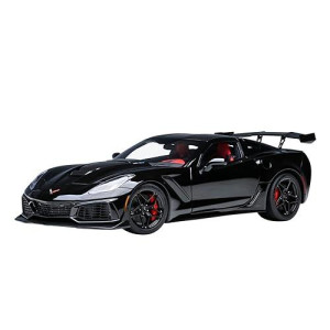 Autoart 2019 Chevrolet Corvette C7 Zr1 Black With Carbon Top 1/18 Model Car