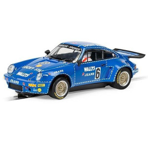 Scalextric Porsche 911 Carrera Rsr 3.0 Wally'S Jeans #6 1:32 Slot Race Car C4398