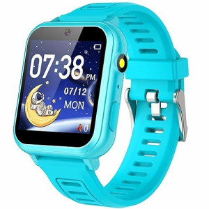 Kids Smart Watches Girls Boys Hd Touchscreen Kids Watch With 24 Puzzle Games Camera Music Player Flashlight Learn Cards Alarm Clock Calculator 12/24 Hr Kids Girls Watch Gift For 4-12 Year Old Boys