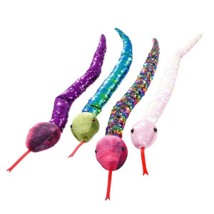 Zugar Land Colorful Sequin Plush Snakes 26 Reversible Doublesided Color Changing Sequin Jungle Animal Birthday Party Favor