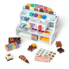 Melissa Doug Wooden Chocolate Factory Pretend Play Set Play Food Candy Maker For Boys And Girls Fsccertified