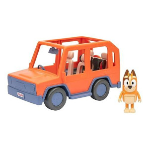 Bluey Heeler Family Road Trip 4Wd Vehicle, Includes Articulated Chilli Figure, With Open Roof To Easily Fit 4 Figures Inside, Ideal For All 2.5 Inch Figures (Sold Separately)