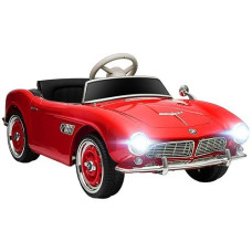 Aosom Licensed Bmw Kid Electric Ride On Car, 12 Battery Powered Electric Car For Kids With 3 Speeds Remote Control, Easy Transport, Suspension System, Lights, Horn, Mp3, Red