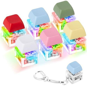 Keyboard Fidget Toy For Adults Keyboard Clicker With Led Light Keychain Fidget Stress Relief Sensory Toy