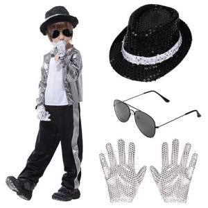 Chuangli Dance Star Costume For 80S 90S Pop Stage Cosplay Party Halloween Role Play Costume Set 80S 90S Dress Up Set