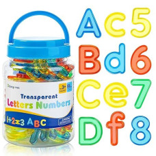 Odoorgames 66 Pcs Translucent Letters And Numbers - Light Table Toys, Manipulatives And Accessories For Enhanced Learning & Fun