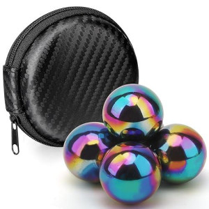 Stress Relief Toy For Adults Magnets Hematite Magnetic Rattlesnake Egg, Magnetic Fidget Toys Set Magnet Rings Ferrite Putty Fidget Toy For Adults Jumbo Size 1.26 Inch, Holiday Stocking Stuffer