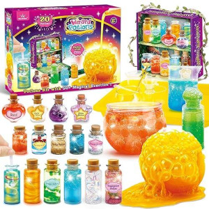 Wookidel Fairy Magic Kit For Kids With 20Pcs Magic Potion Bottles And Plate - Magical Fairy Making Craft Kit - Gift For Easter, Birthday, Art Crafts Toys For 8 9 10 11 Year Old Girl