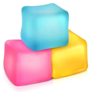 Fidget Toys Stress Cube: Squishy Fidget Toys For Kids Adults, High Density Gel Filled Squeeze Toys, Fidgets For Classroom, Gift Christmas Ideal For Stocking Stuffers For Kids, Pack Of 3