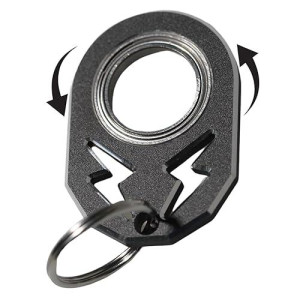 Yipukiyi New Keychain Spinner Fidget Keychain Fidget Ring Metal Key Chain Spinner Fidget Spinner Keychain Toy For Man Women And Kids (New Black)