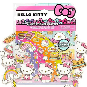 Hello Kitty Puffy Sticker Playset, Includes Over 50 Hello Kitty Reusable Book Stickers, Sanrio Sticker Book, Reusable Sticker Book, Hello Kitty Toys, Kids Stickers, Toddler Activity Book