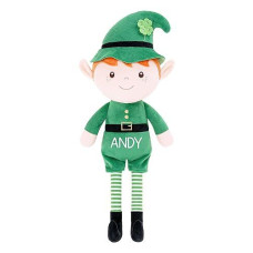 Gloveleya Personalized St Patrick'S Day Plush With Your Name - Cute Custom Boy Doll Irish Soft Plush Doll For Girls Plush Doll Customized Gifts - Muñecas De Trapo Personalizadas Para Niñas