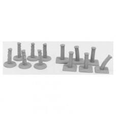 Bones Bollards Miniatures44 Black Pack Of 12