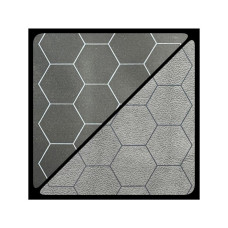 1 In Reversible Hexes Battlemat Board Game44 Black Grey