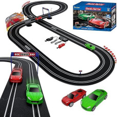 Rcovasc Kids Toy-Electric Powered Slot Car Race Track Set, Hot Wheels Track, Race Track Car Garage, Boys Toys, Race Tracks For Kids Ages 4-8, For 5 6 7 8-12 Year Old Boy Girl Best Gifts