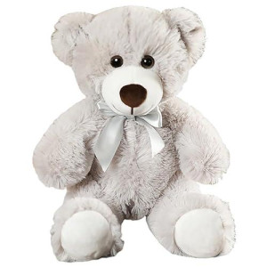 Wgxzyq Teddy Bear Stuffed Animal, 12 Inch Soft Cuddly Stuffed Plush Bear, Gifts For Kids Baby Toddlers On Baby Shower, Valentine'S Day (B-Grey)