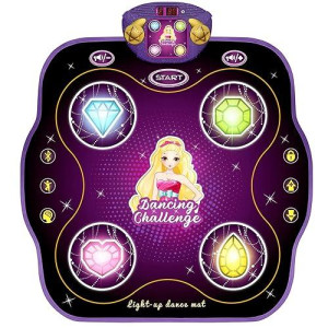 Kizjorya Dance Mat For Kids, Electronic Dance Mat With Wireless Bluetooth For Children Ages 3-12, Light Up Dance Game Music Pad With 9 Levels, Birthday Gifts Toys For 4-8 8-12 Years Old Girls & Boys