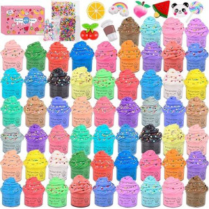 58 Pack Mini Butter Slime Kit,Super Soft And Non-Sticky,Diy Putty,Peach Slime,Stress Relief Toy For Girls And Boys Age 10-12, Slime Toys,Goodie Bag Stuffers.