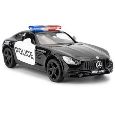 Bdtctk 1/36 Scale Benz Amg Gts Police Car Model, Zinc Alloy Die-Cast Pull Back Vehicles Kid Toys For Boy Girl Gift