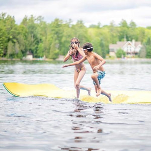 Oversized Lily Pad Floating Mat, 3 Layer 7'L X 3'W Floating Water Mat, Ocean, Beach, River, Pool, Lily Mat Floating Mat For Water Recreation And Relaxing