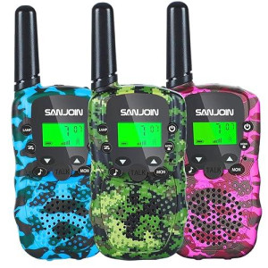 Walkie Talkies For Kids Toys For Boys Girls 4-6, 3 Miles Range Walkie Talkie To Camping, Outdoor 4 Year Old Girl Birthday Gifts For 3 4 5 6 7 Year Old Boy Girl Gifts Age 6-8 (Camo, 3 Pack)