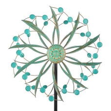 Viveta Wind Spinners, 20 * 85 Inches Large Metal Wind Spinners Outdoor,Decorative Wind Sculpture With 4 Sturdy Stake,Waterproof Windmill For Yard Patio Lawn Decor