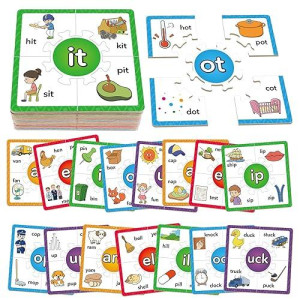 Torlam Phonics Puzzles Rhyming Games Phonics Games Flash Cards For Kids Toddler, Learn To Read Spelling Reading Sight Words, Short A E I O U Blends Site Words For Preschool Kindergarten Homeschool