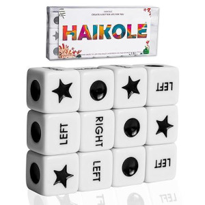 Haikole Left Center Right Dice Game Dices 12 Pcs Standard Size Acrylic Dice,Six Sided 16Mm Standard Size Easy To Grip