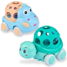 Toy Cars - Toy Cars For Toddlers 1-3,Soft Rattle And Roll Truck For 1-3 Year Olds Boys, Rattle Car For Baby,Gifts For 6-18 Months Baby,Push Toys Cars For Toddler,Baby Boys Toy Cars For Babies