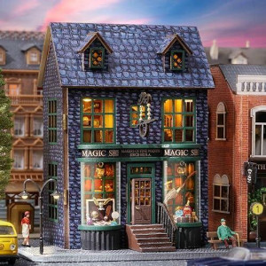 Miniature House Kit, Cuteroom Tiny House Kit Wooden Dollhouse Kit Mini House Making Kit With Dust Cover, Diy Dollhouse Kit Birthday Gift (Leisure Time)