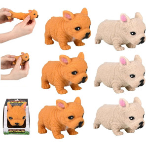 Zugar Land Squishy Stretchy Bulldog 25 To 65 Rubber Fidget Sensory Toy Filled With Sand Great Stress Relief Dog Toy For