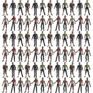 Powertrc Toy Zombie Action Figures With Movable And Detachable Joints | Mini Zombie Figurines | Great For Presents, Decoration, And Party Favors | Pack Of 6, 4 Inches Tall Zombies (72 Pcs)