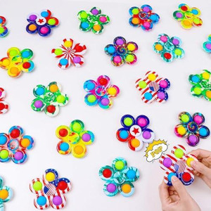 30Pcs Fidget Spinner Pop Fidget Toys Bulk For Adults, Fidget Toys For Kids 8-12 3-5, Adhd Autism Fidgets For Teens Toddler, Sensory Fidget Toys Pack For Party Favors Goodie Bag Stuffers