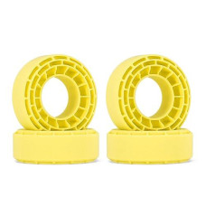 Injora 4Pcs Silicone Rubber Inserts For 56-58Mm*24Mm 1.0" Tires(Small Yellow)