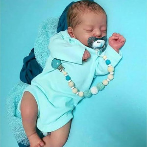 Myrebaby 17" Lifelike Reborn Sleeping Baby Boy Doll Soren, Realistic Newborn Baby Dolls, That Look Real For 3+ Year Old-A