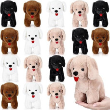 Syhood 16 Pcs Plush Dogs 7.87 Inches Stuffed Dogs Bulk Valentines Day Party Favor Gift Plush Stuffed Animal For Girls Boys New Year Goodie Bag Birthday Carnival Prize(Labrador)